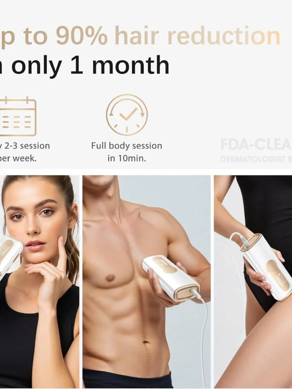 NEW IPL Laser Hair Removal Device for light/medium skin tones with dark hair